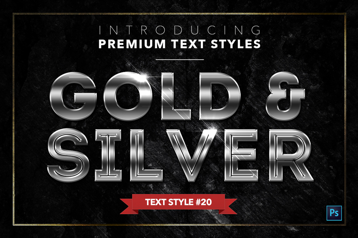 Gold & Silver #6 - 20 Text Styles, a Layer Style Add-On by Jonas Stensgaard (Photo 21 of 23)