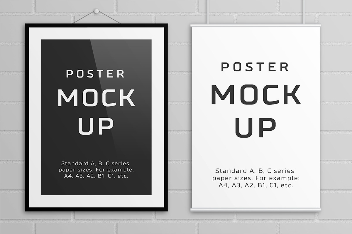 Poster Mock Up – A/B/C Paper Sizes, a Print Template by Petr Stránský (Photo 2 of 8)