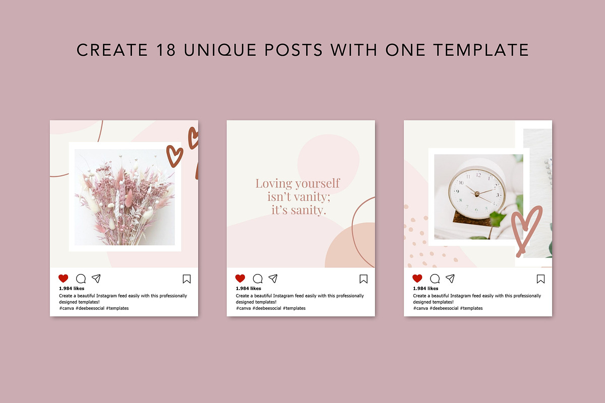 Self love Instagram Puzzle Canva, a Social Media Template by DeeBeeDesign (Photo 4 of 10)