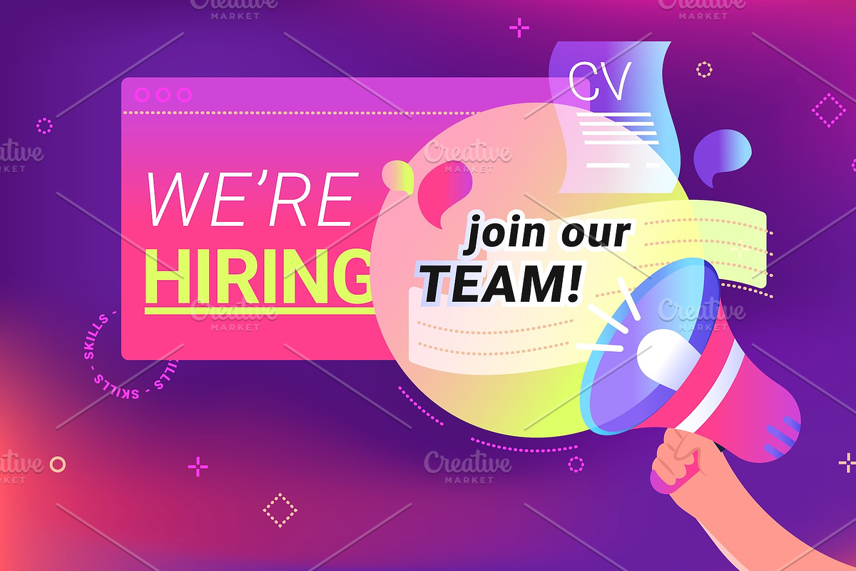 Social Media Announcement and Hiring, an Object Illustration by Julia Tim (Photo 5 of 6)