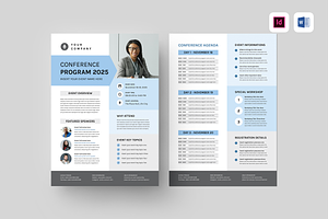 Event Conference Program, a Flyer Template by Leaflove