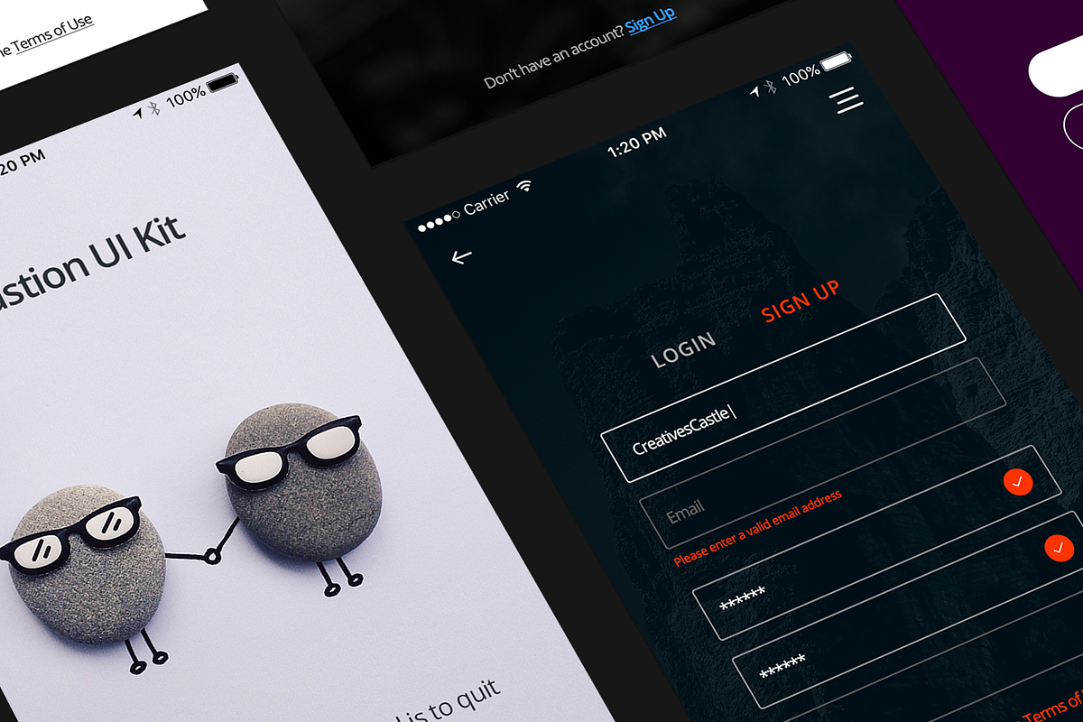 Shadow Mobile Kit, an UI Kit Template by CreativesCastle (Photo 7 of 9)
