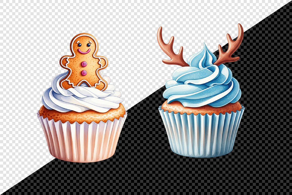 Christmas Cupcake Sublimation Bundle, an Illustration by Creative Art (Photo 5 of 9)