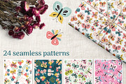 Butterflies patterns collection, a Pattern Graphic by Cozy pattern shop (Thumbnail 3 of 8)