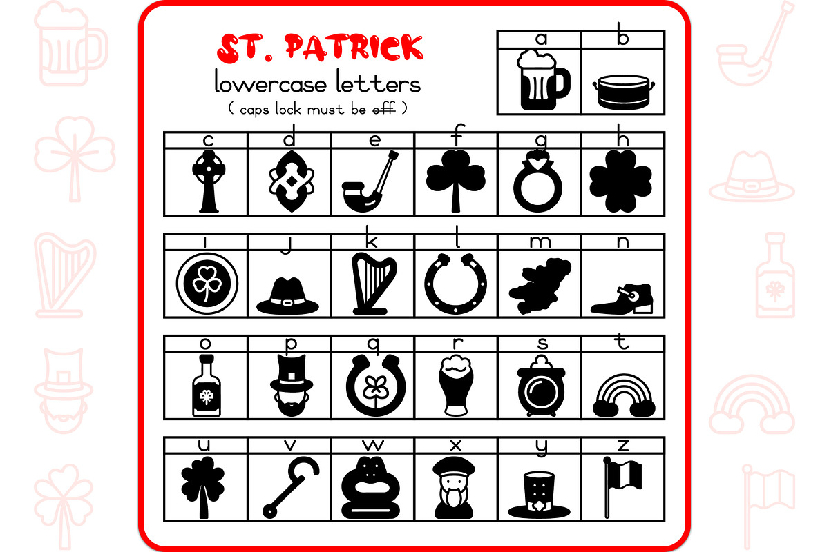 St. Patrick Icons - Dingbat Font, a Symbol Font by WADLEN (Photo 3 of 7)