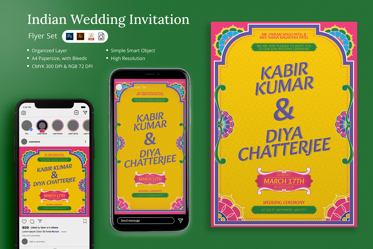 Manda - Indian Wedding Invitation, a Flyer Template by Attype (Photo 1 of 5)