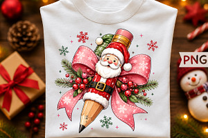 Santa Pencil Christmas Sublimation, a Seasonal Illustration by Creative Art
