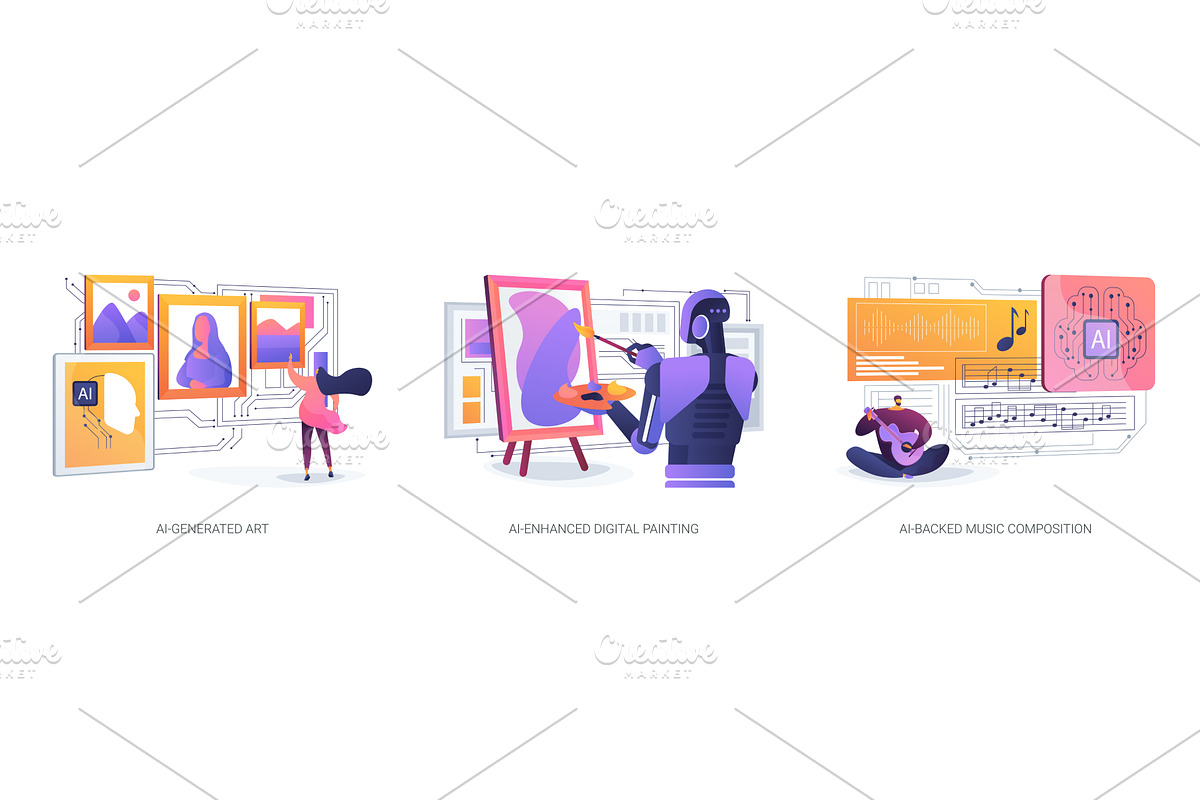 AI in Art and Creativity abstract, a Technology Illustration by Visual Generation