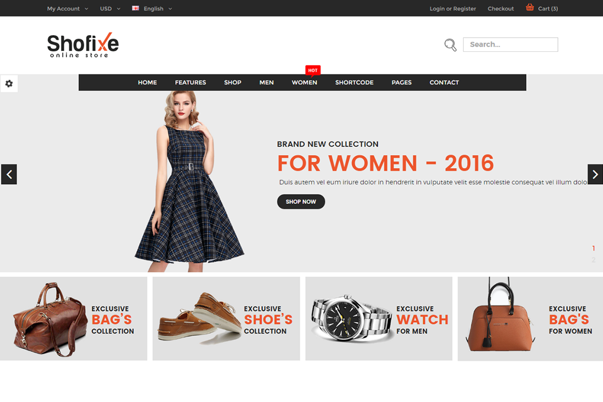 Shofixe - eCommerce Fashion Template, a HTML Template by HasThemes
