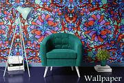 Sapphire Jungle, a Texture Illustration by ilustrinna (Thumbnail 3 of 8)