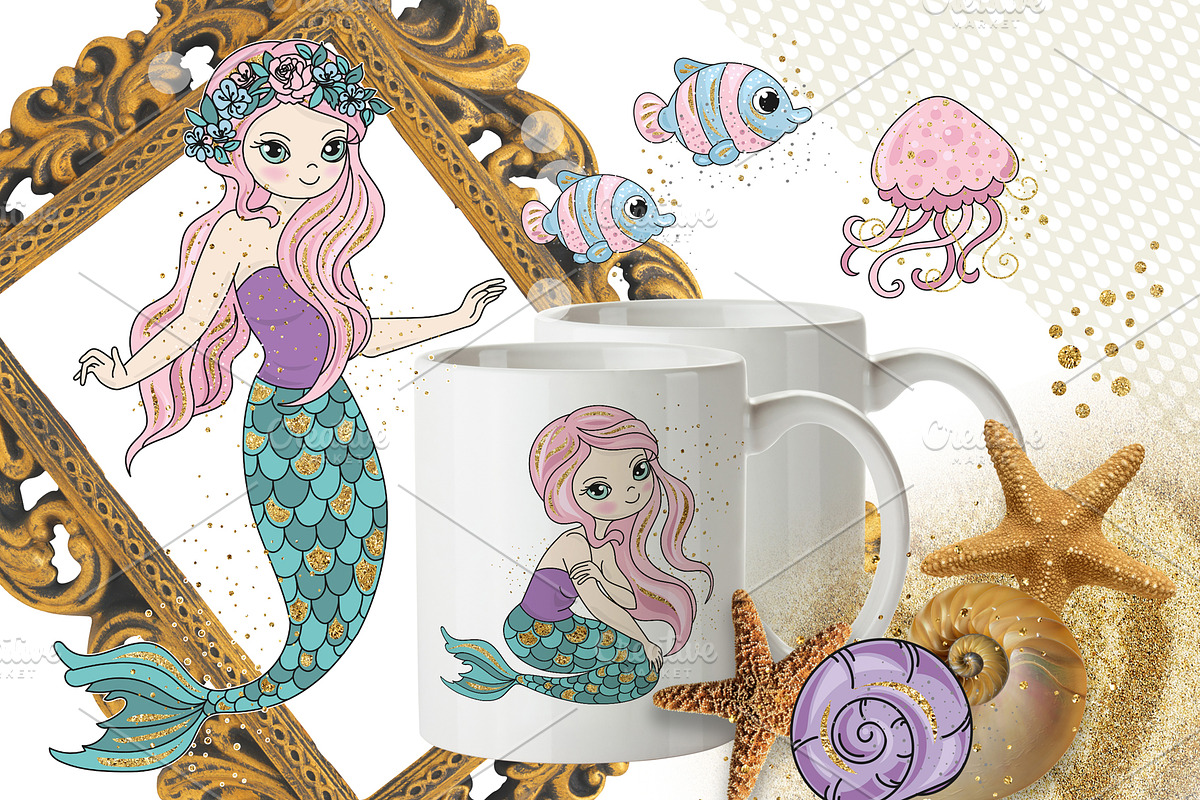 MERMAIDS, an Animal Illustration by FARAWAYKINGDOM (Photo 4 of 5)
