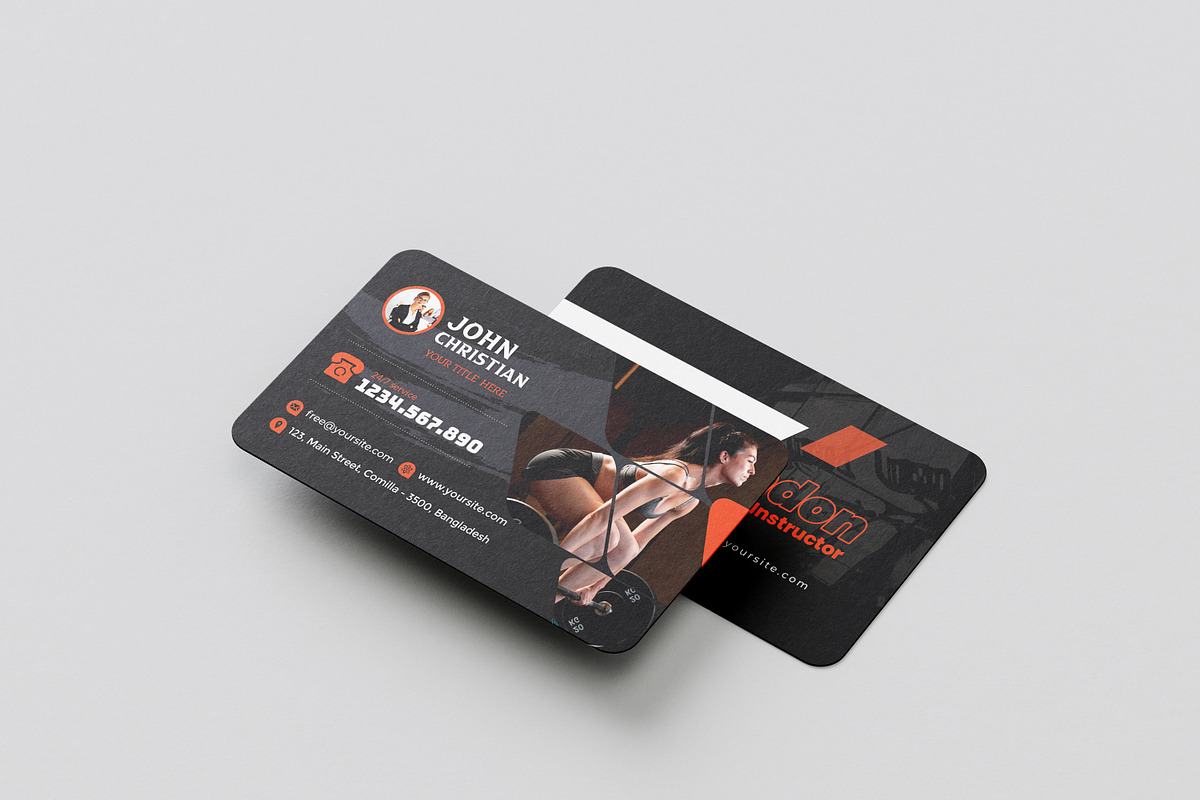Fitness/Gym Business Card, a Brochure Template by GreenPixi (Photo 2 of 4)