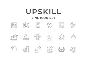 Set line icons of upskill, an Icon by motorama