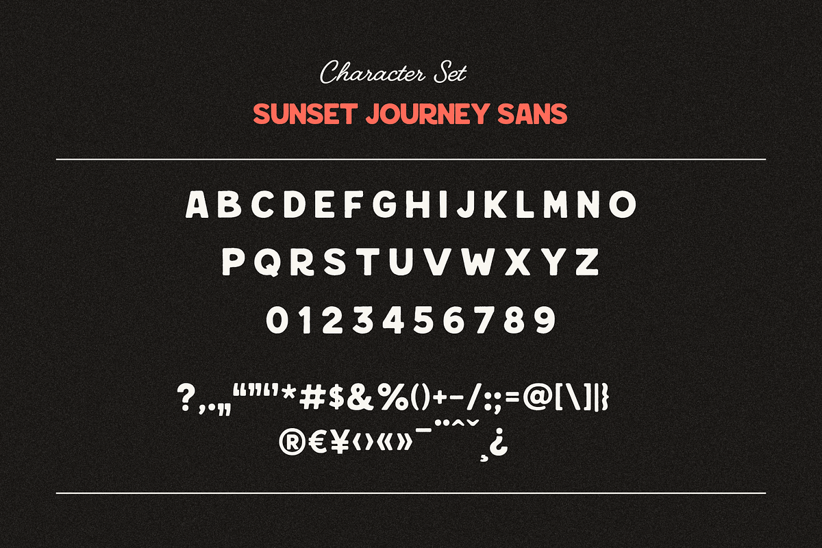 Sunset Journey – Sans & Script Duo, a Script Font by Creacy Studio (Photo 9 of 9)