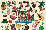 Tropical Procreate Stamps, a Brush Add-On by SketchQueen (Thumbnail 1 of 5)