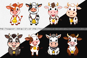 Cow with Bell Clipart, a Graphic by Artnoy (Thumbnail 2 of 5)