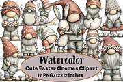 Cute Easter Gnomes Clipart, an Illustration by Design Market (Thumbnail 1 of 3)