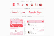 Pink Rose Branding Kit Canva, a Branding & Logo Template by CopertiniStudio (Thumbnail 5 of 7)