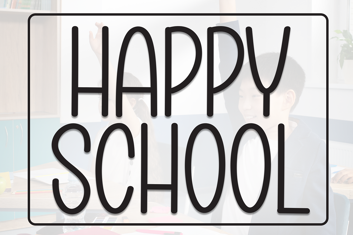 Happy School | Script Font, a Script Font by Scratchones (Photo 1 of 8)