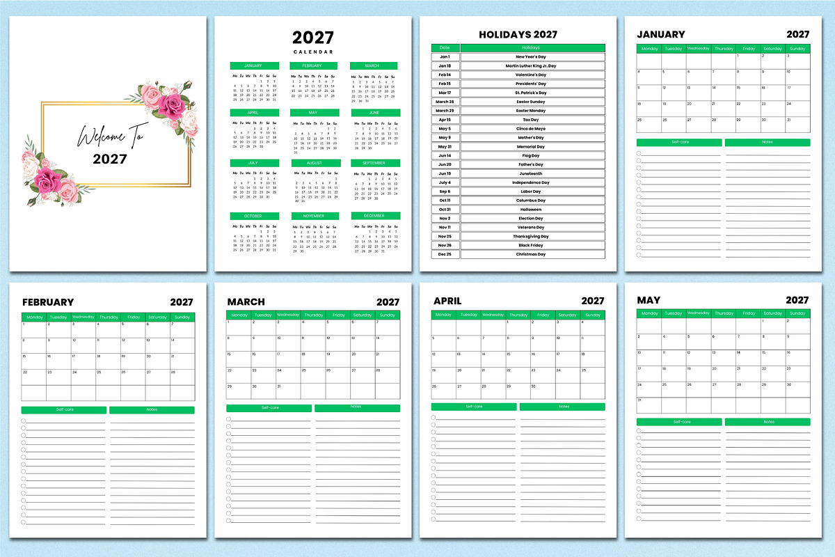 5 Year Monthly Agenda (2026–2030), a Stationery Template by Shumaya (Photo 4 of 11)