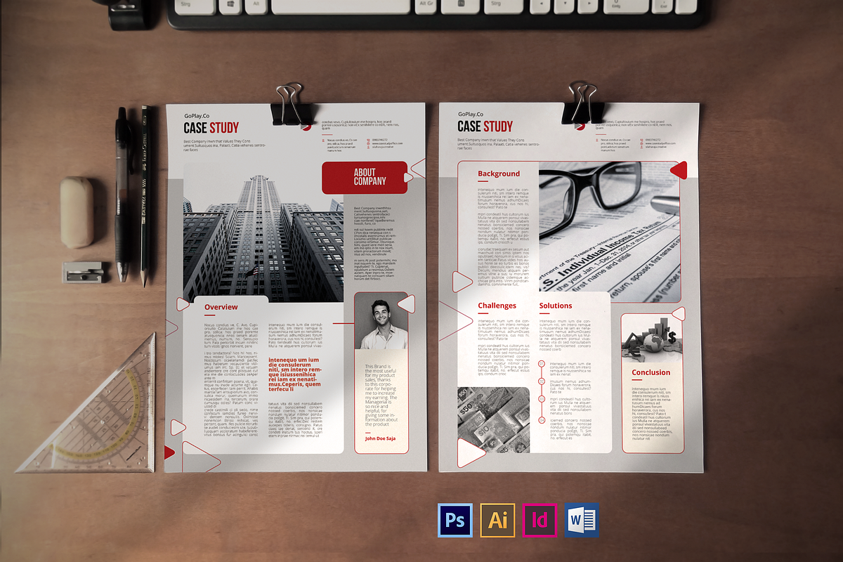 Case Study Template 05, a Stationery Template by spidergraph (Photo 1 of 6)