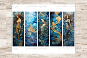 Mermaids Bookmarks Fantasy Printable, a Person Illustration by GlamArtZhanna (Thumbnail 2 of 3)