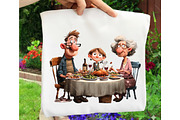 Whimsical Christmas Family Clipart, an Illustration by OK Design (Thumbnail 4 of 6)