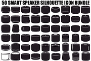 50 Smart Speaker Silhouette Icon, an Illustration by jahid234 (Thumbnail 1 of 51)