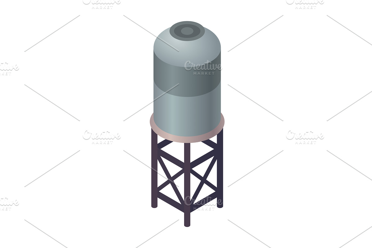 Elevated reservoir with steel, an Illustration by the8monkey