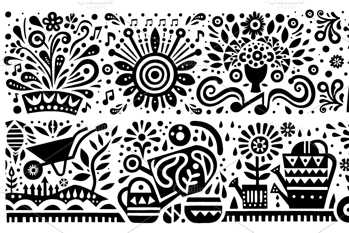 Vintage Gardening Folk Art, a Decorative Illustration by devastd (Photo 26 of 28)