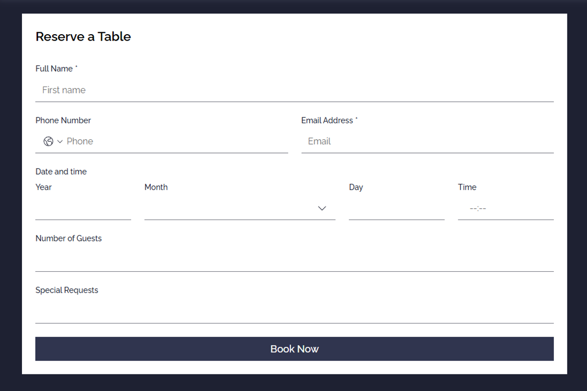 Pizza Order - Wix Studio Website preview 8