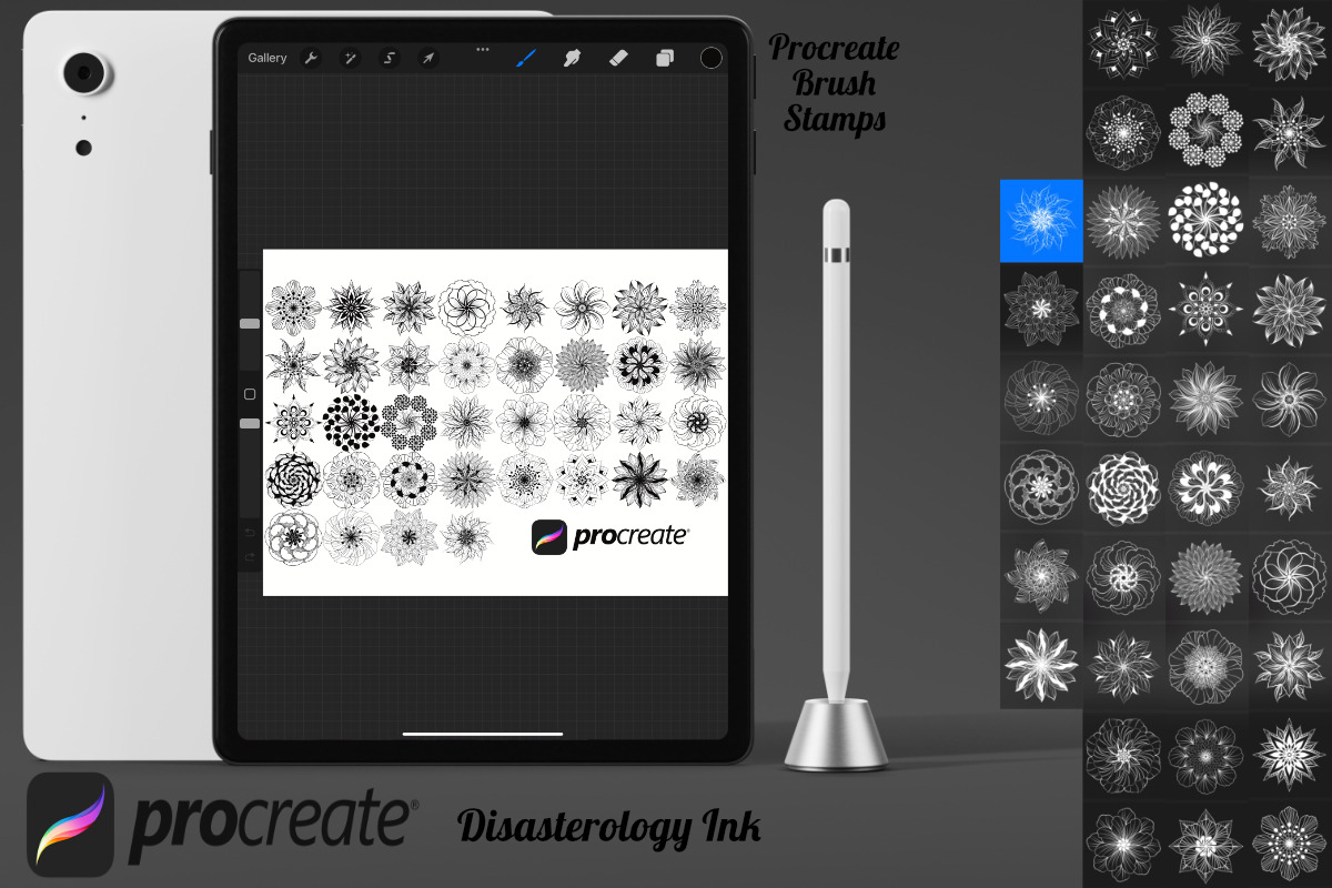 Floral Mandala Flower Set 1, a Brush Add-On by Disasterology Ink (Photo 2 of 10)