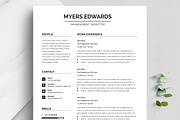 Clean and creative minimal resume, a Resume Template by Blackcloud_Creations (Thumbnail 3 of 6)
