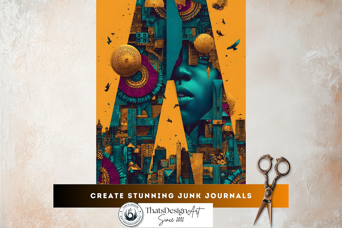 Afro Surreal Printable Digital Paper, a Decorative Illustration by ThatsDesignArt (Photo 4 of 16)