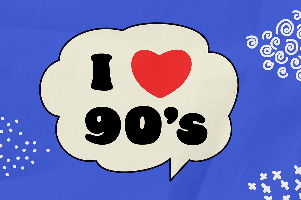 Nineties Vibes font & graphics, a Font by kaer_shop (Photo 5 of 10)