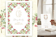 Vintage Cherry Crest Watercolor Set, a Decorative Illustration by WonderWonder (Thumbnail 12 of 21)