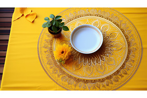 symmetrical mandala border yellow ai, a Background Photo by pikepicture