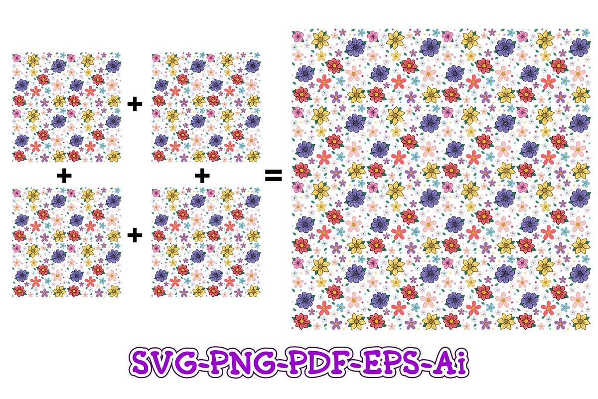 Flower Pattern Background  Bundle, a Pattern Graphic by D2PUTRI (Photo 5 of 11)