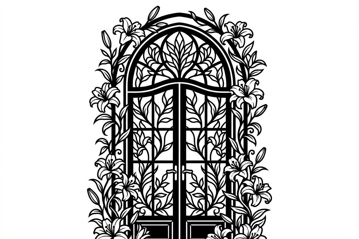 50 Floral French Window Ornament, a Decorative Illustration by Amazin_art (Photo 19 of 35)