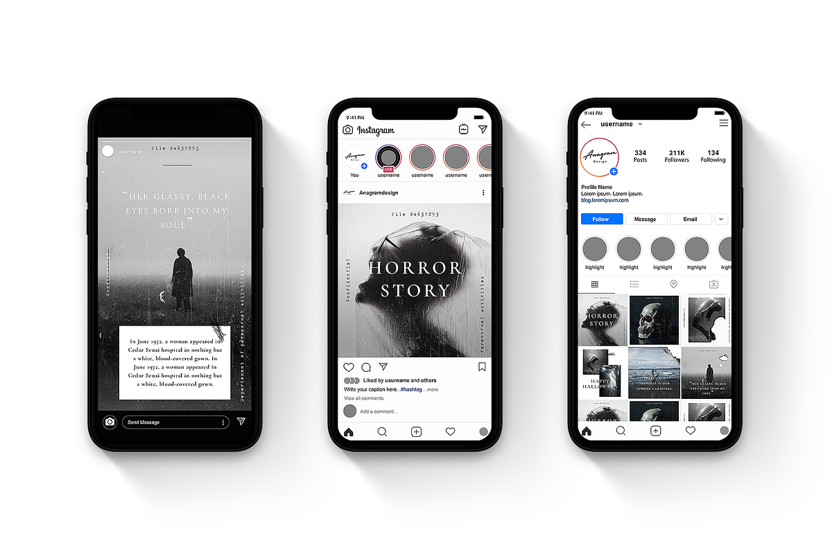 Instagram Horror Stories & Posts, a Social Media Template by AnagramDesign (Photo 5 of 7)