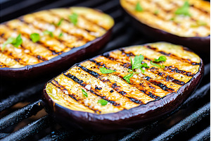 Grilled eggplants with fresh herbs, a Food & Drink Photo by Lermont51