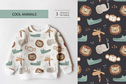 Cool animals, a Pattern Graphic by Olena Kuznietsova (Thumbnail 1 of 9)