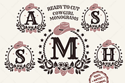 Coastal Cowgirl Monogram SVG Western, an Object Graphic by TanchaArt (Thumbnail 1 of 10)