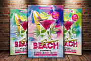 Summer Beach Party Flyer, a Flyer Template by MergeIdea (Thumbnail 1 of 3)