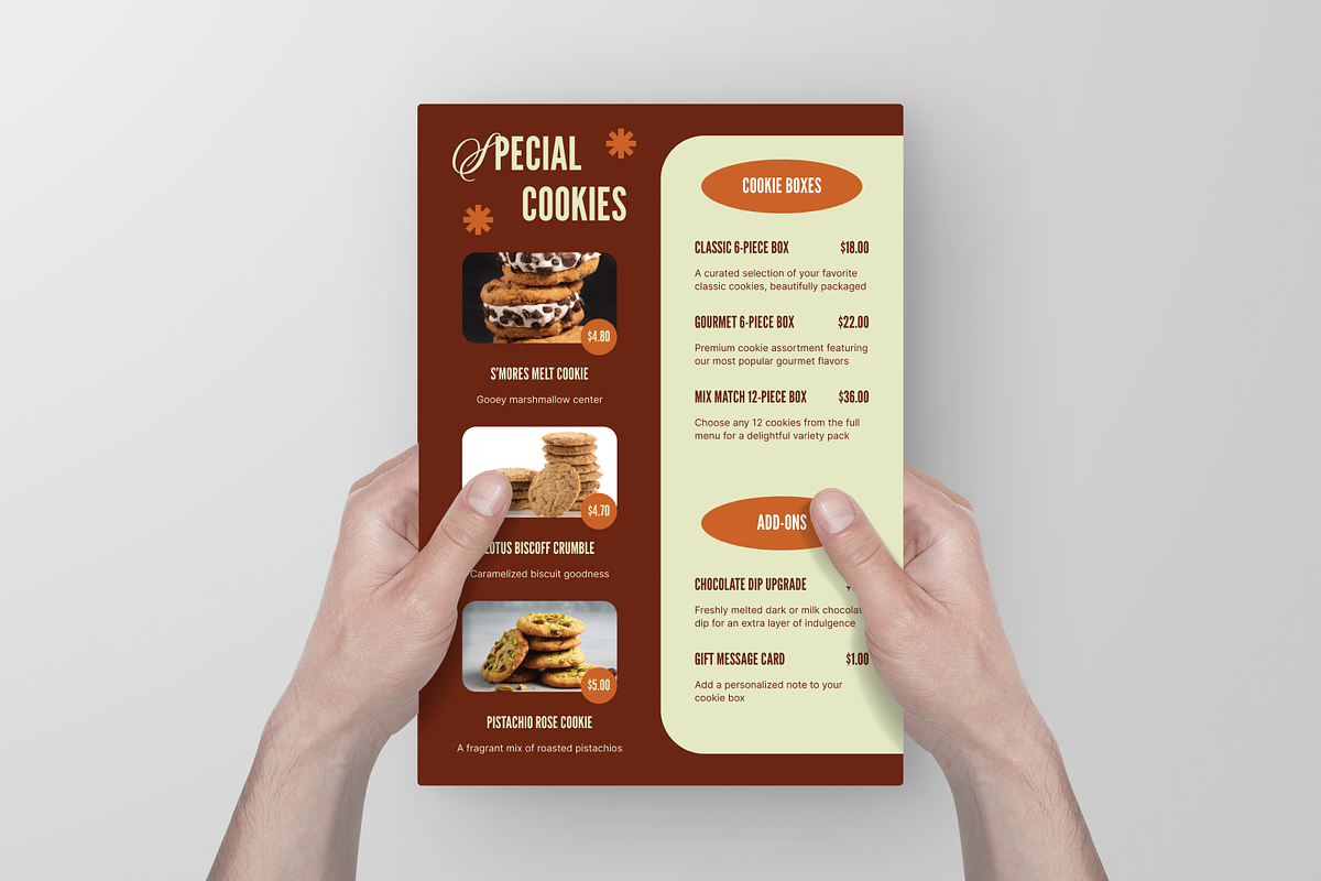 Cookies Menu, a Flyer Template by Annora Studio (Photo 5 of 6)