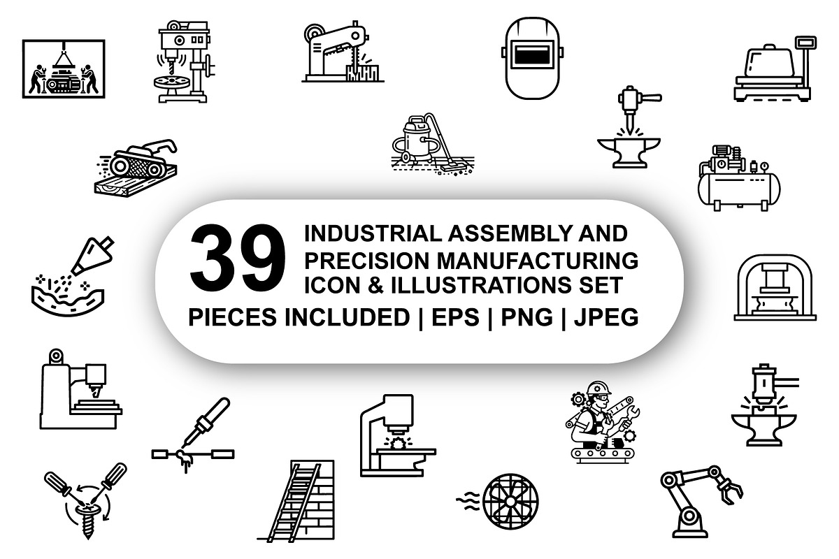 Industrial assembly & manufacturing, an Outline Icon by Nurlan's shop (Photo 1 of 5)