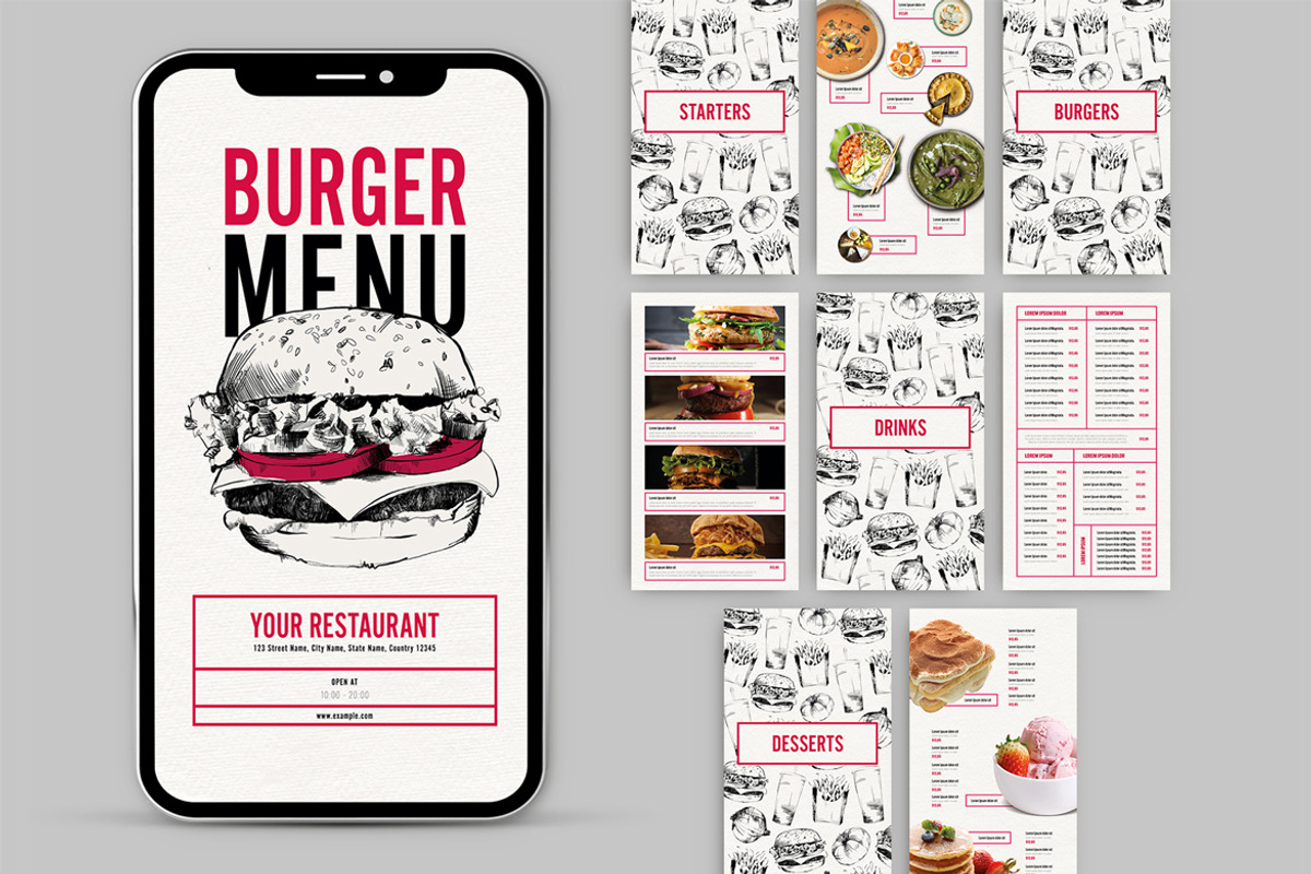 Burger Menu Digital Version, a Social Media Template by McLittle Stock (Photo 1 of 4)