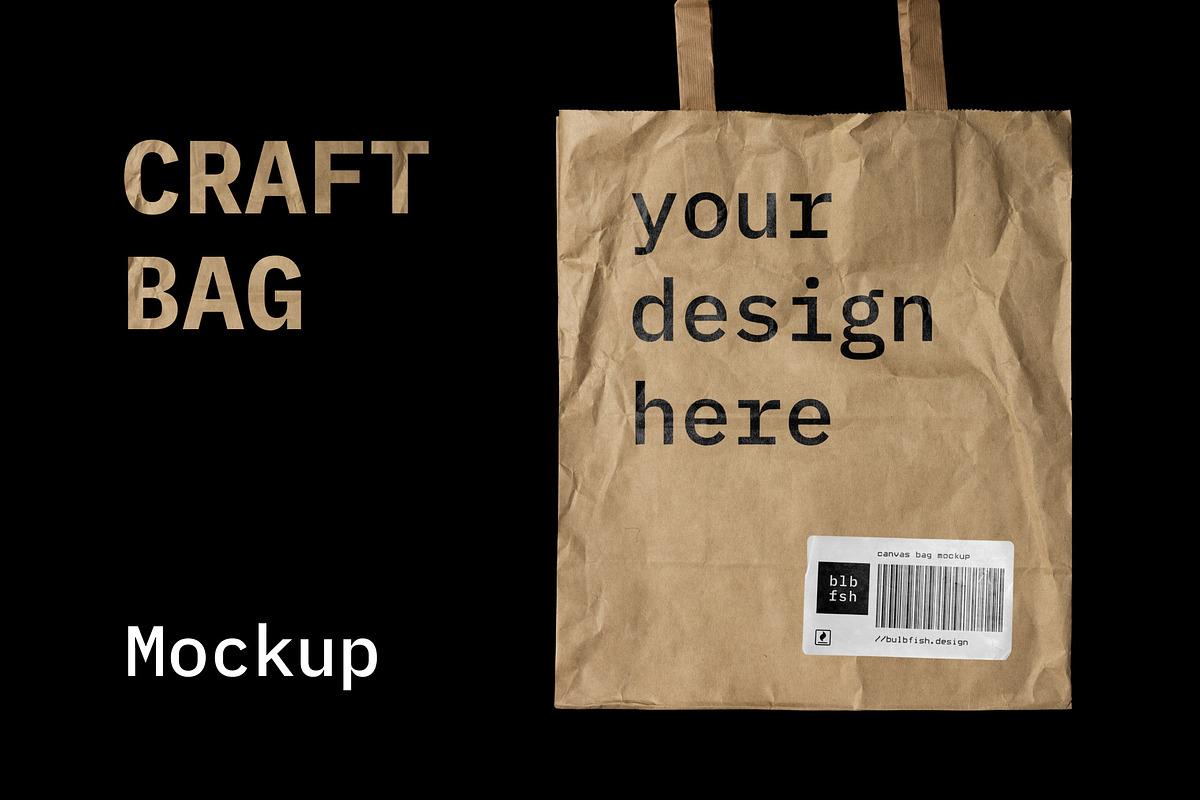 Craft Bag Mockup, a Books & Magazine Mockup by BULBFISH (Photo 1 of 7)