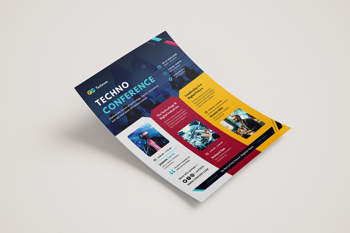 Technology Conference Flyer Template, a Flyer Template by Creativity-Design (Photo 3 of 3)