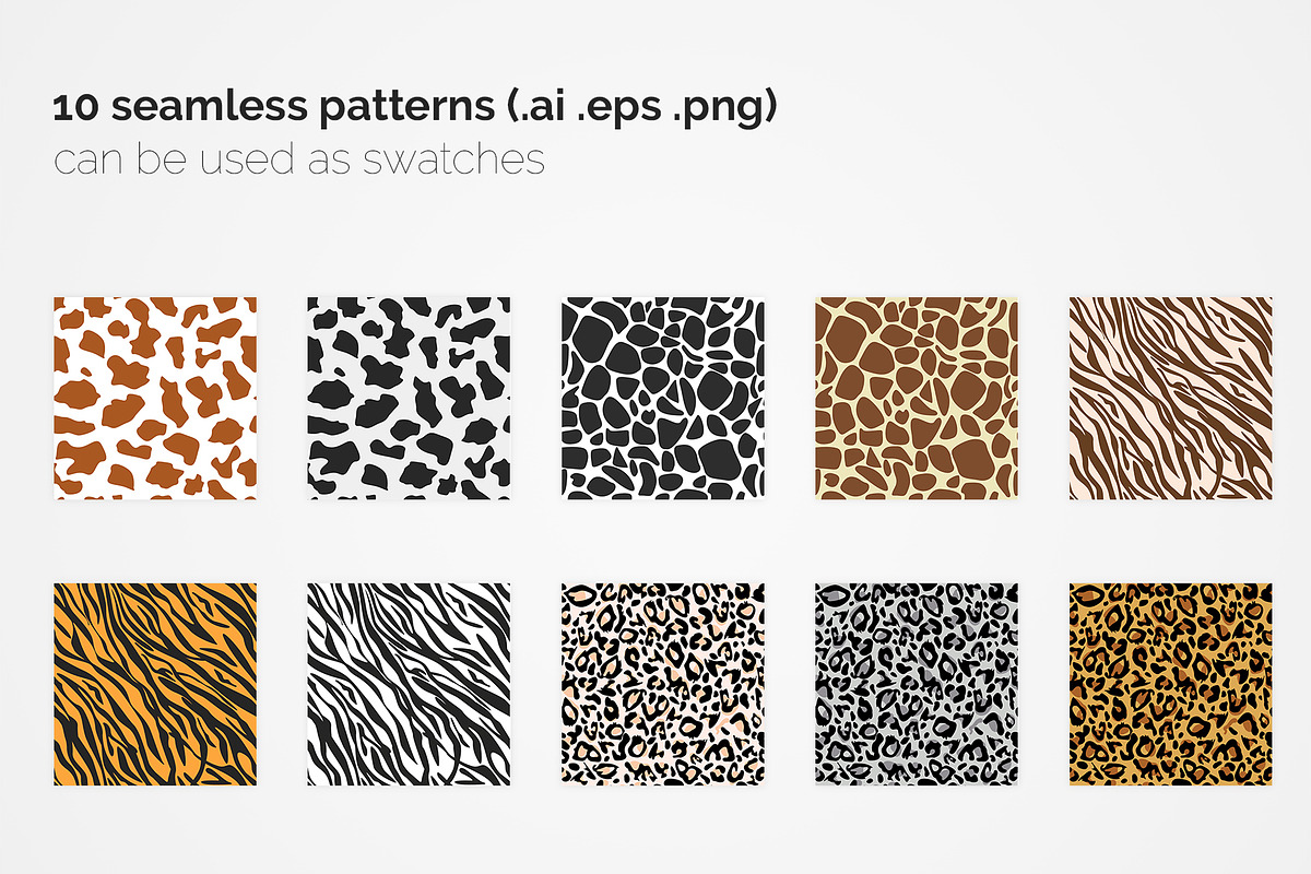 Animal Skins Seamless Patterns, a Pattern Graphic by 3Y_Design (Photo 2 of 6)